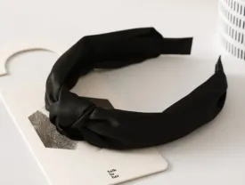 BLACK SATIN HEADBAND