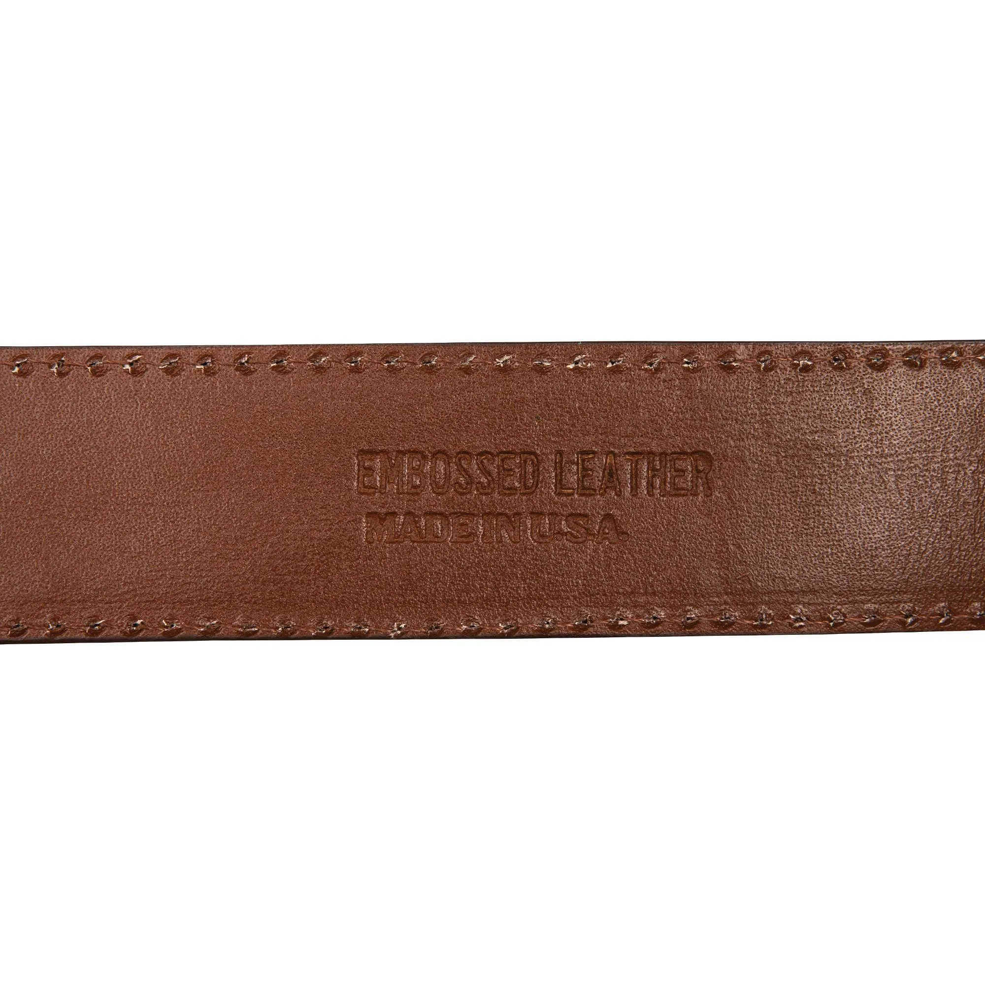 1 3/8" Embossed Dragon Belt - Cognac