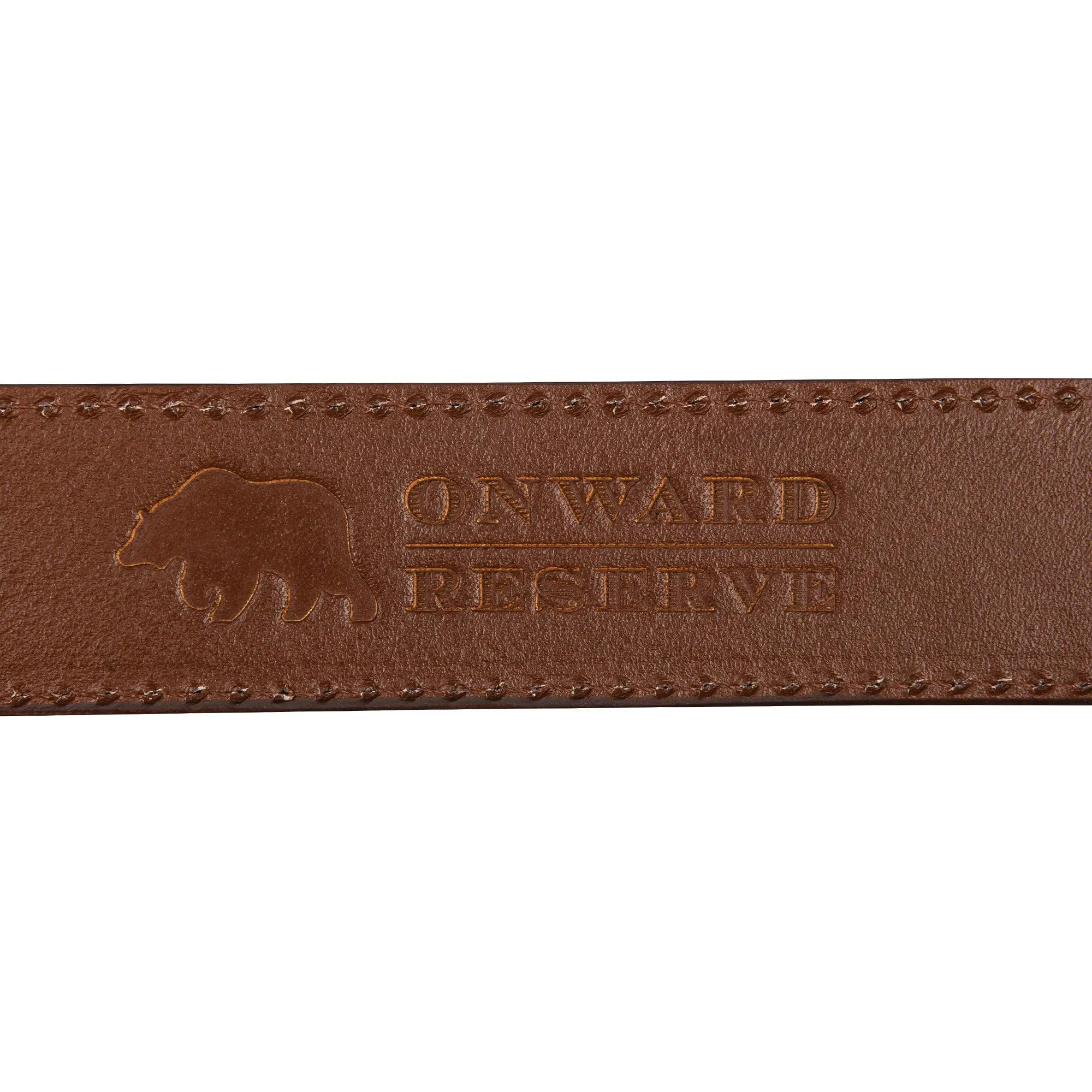 1 3/8" Embossed Dragon Belt - Cognac