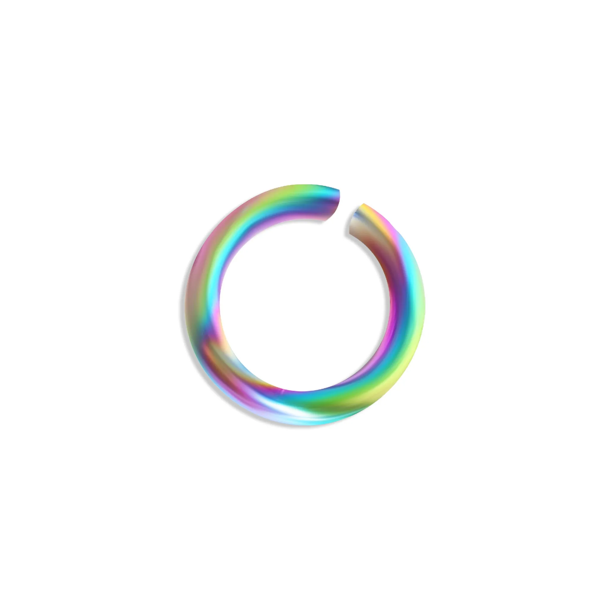 100 Pack Stainless Steel Rainbow Open Jump Rings / ENC0025