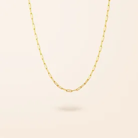 10K Gold Medium Paper Clip Necklace