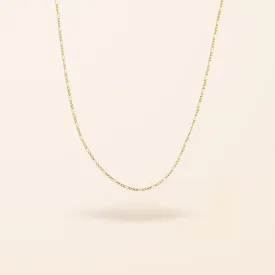 10K Gold Mini Figaro Chain Necklace