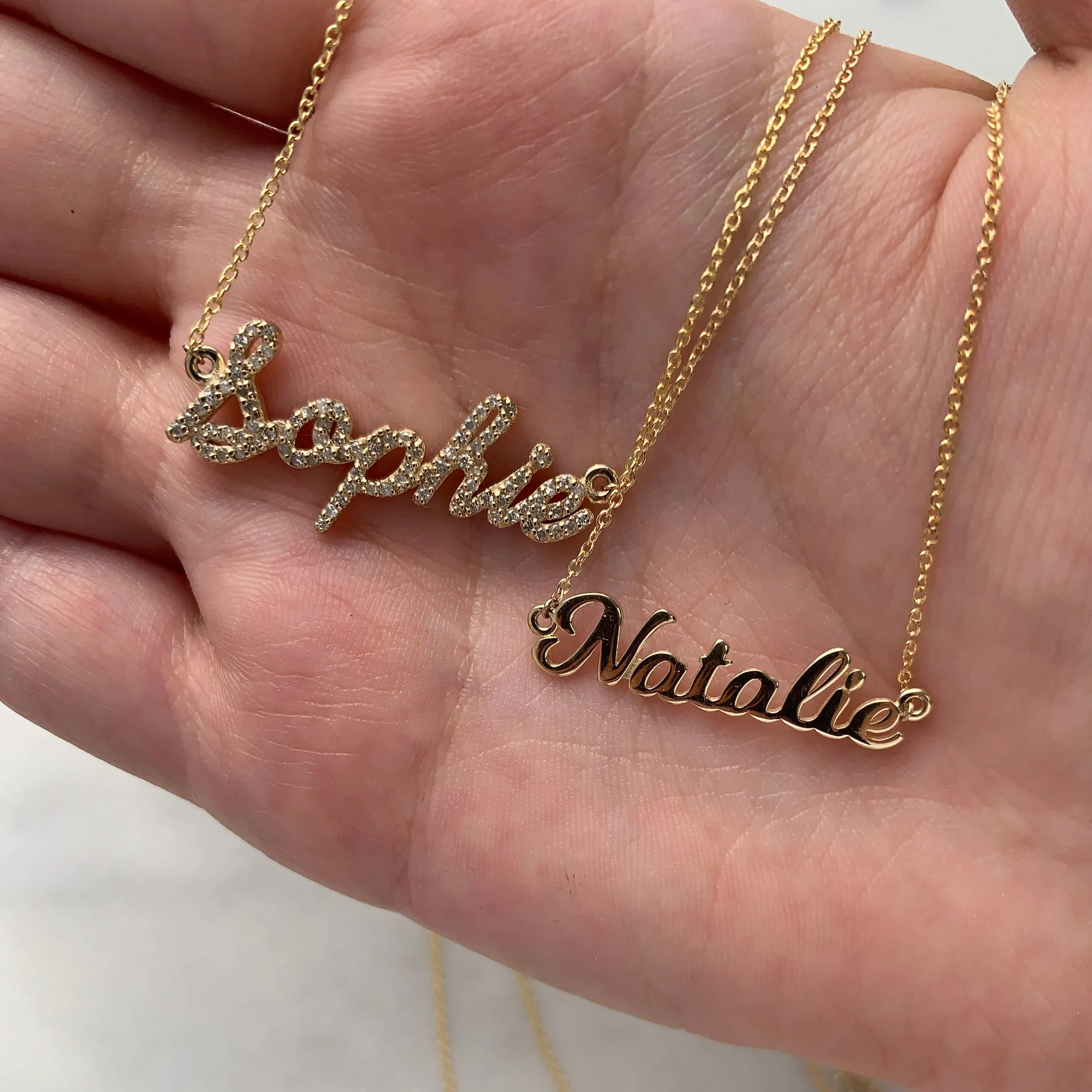 10K Gold Small Name Necklace