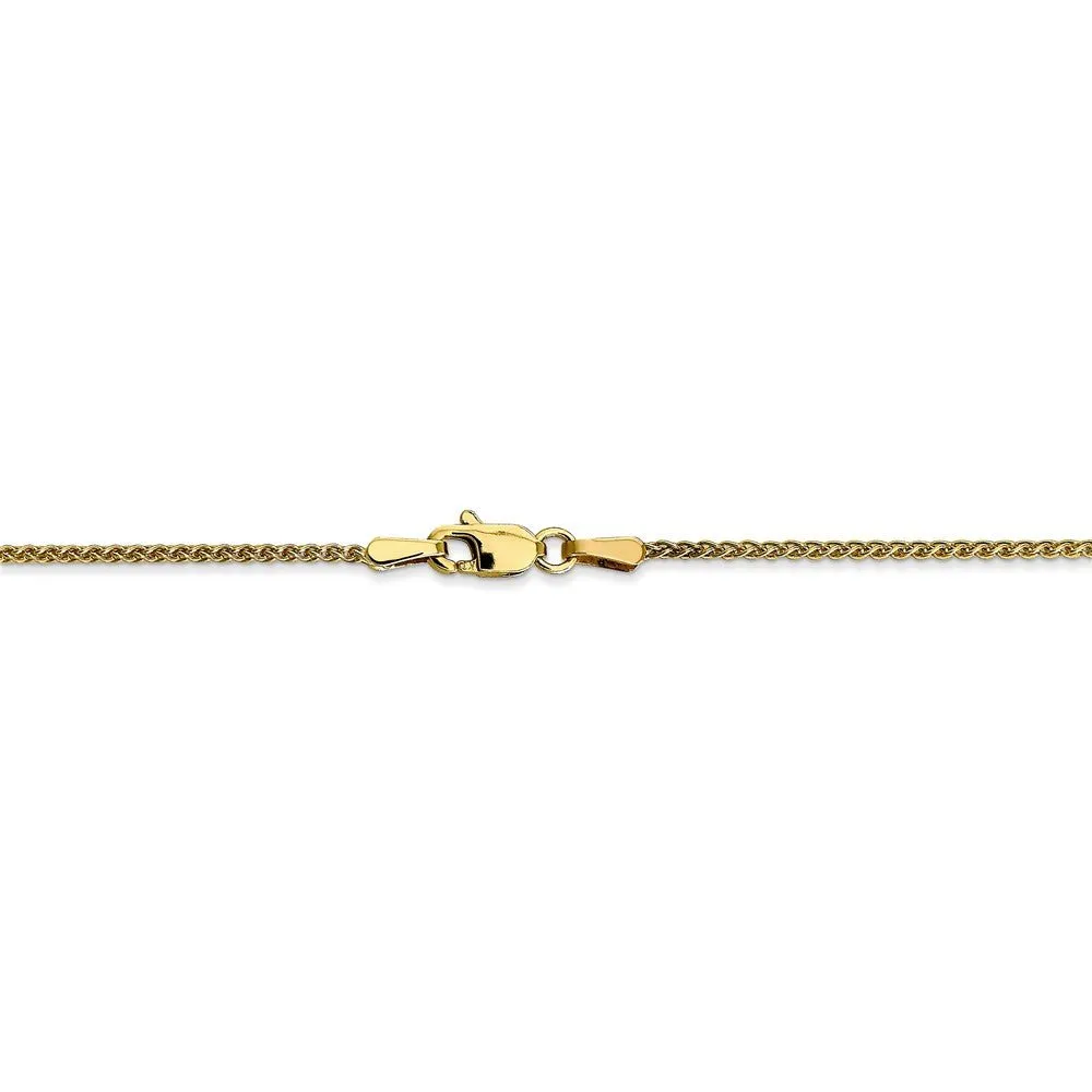 1.25mm 10k Yellow Gold Solid Spiga Chain Necklaces