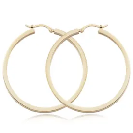 14k Gold Square Tube Hoops