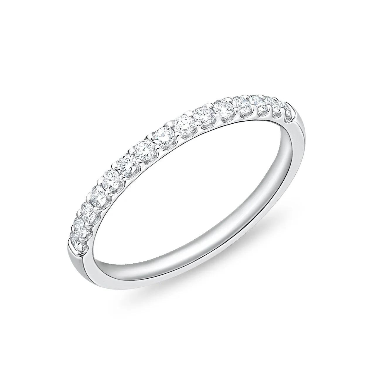 18K WHITE GOLD ODESSA 15-STONE DIAMOND BAND .27CT