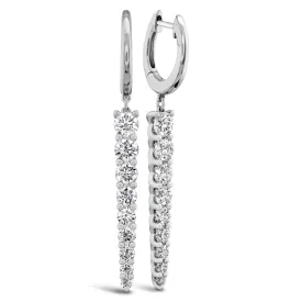 18KW WHITE GOLD DIAMOND IDENTITY EARRINGS 1.60CT