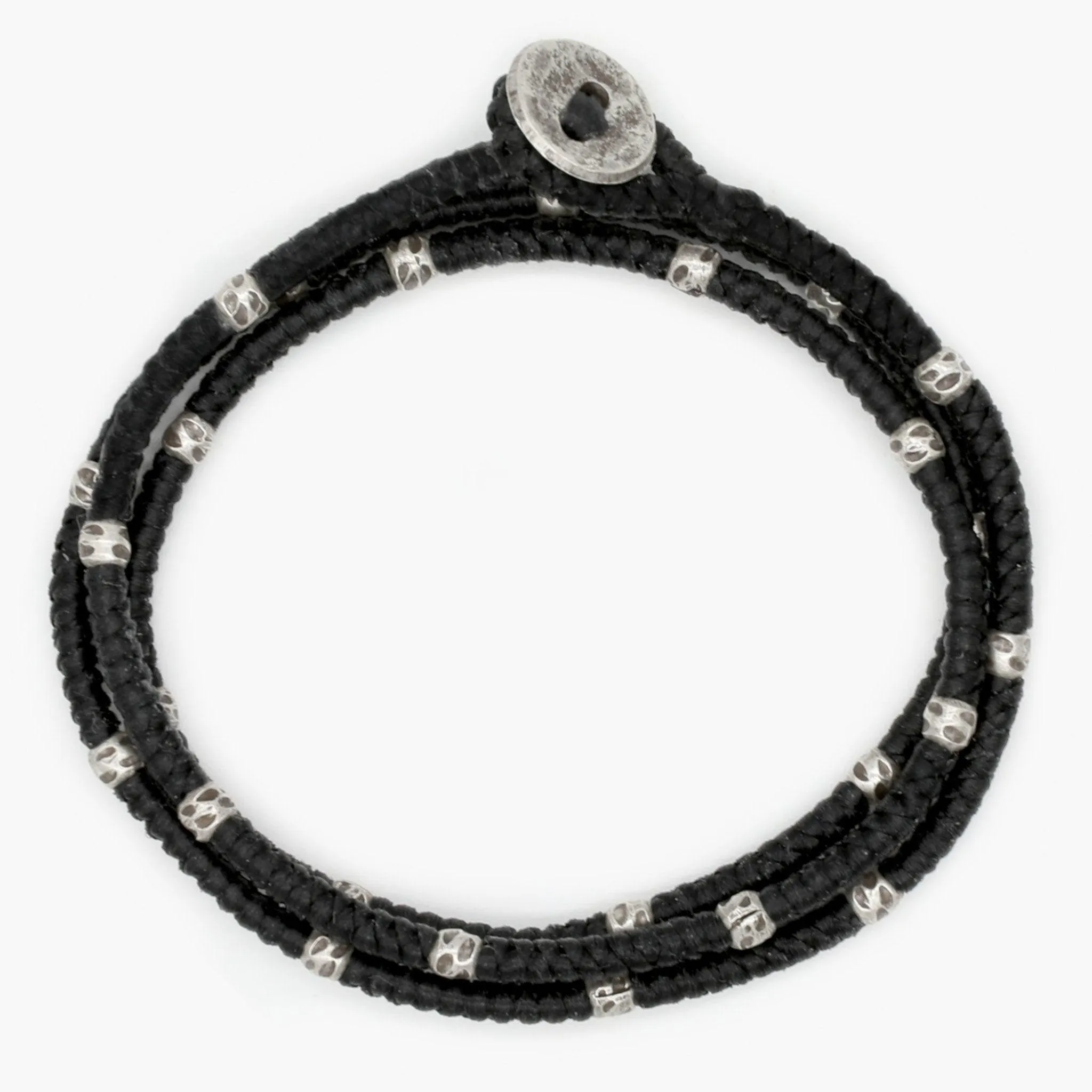 3mm Triple Wrap "Kamasan" Braided Bracelet (Black)