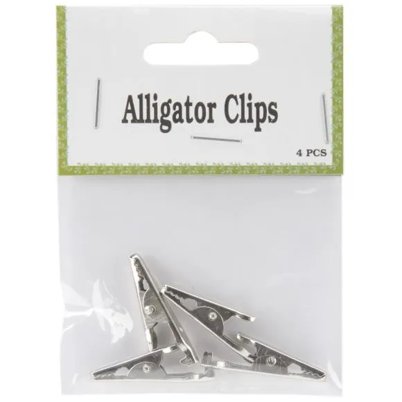 4-Pack Silver Alligator Clips MD12812