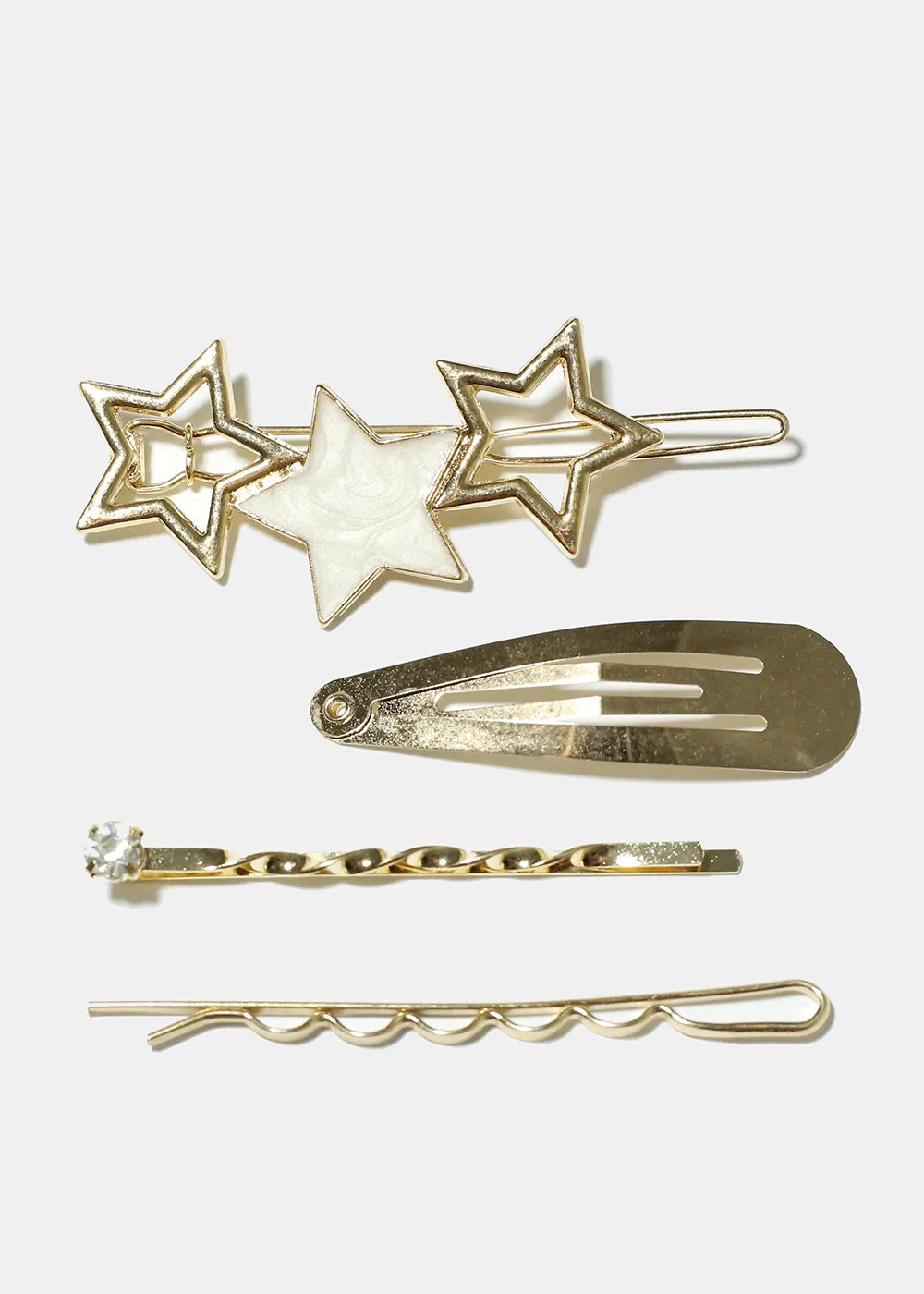 4 Piece Star Hair Clip Set