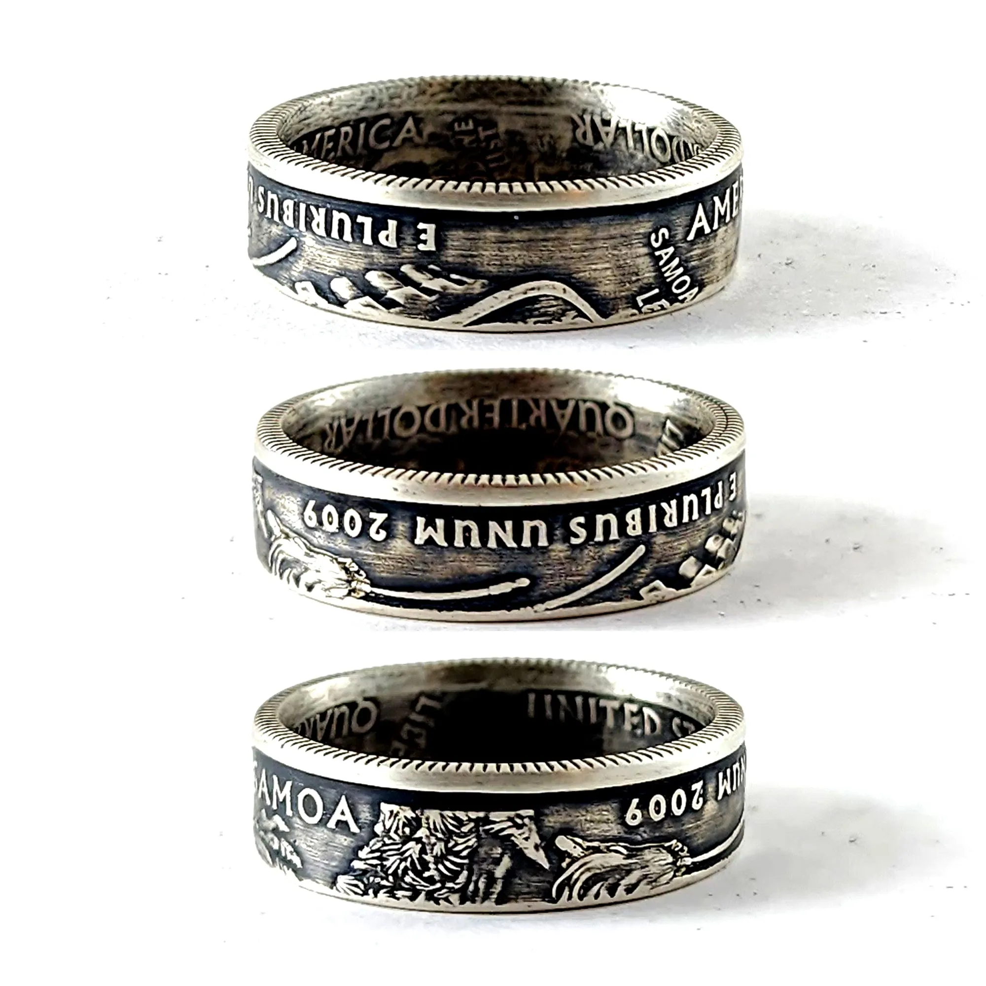 90% Silver American Samoa Quarter Ring