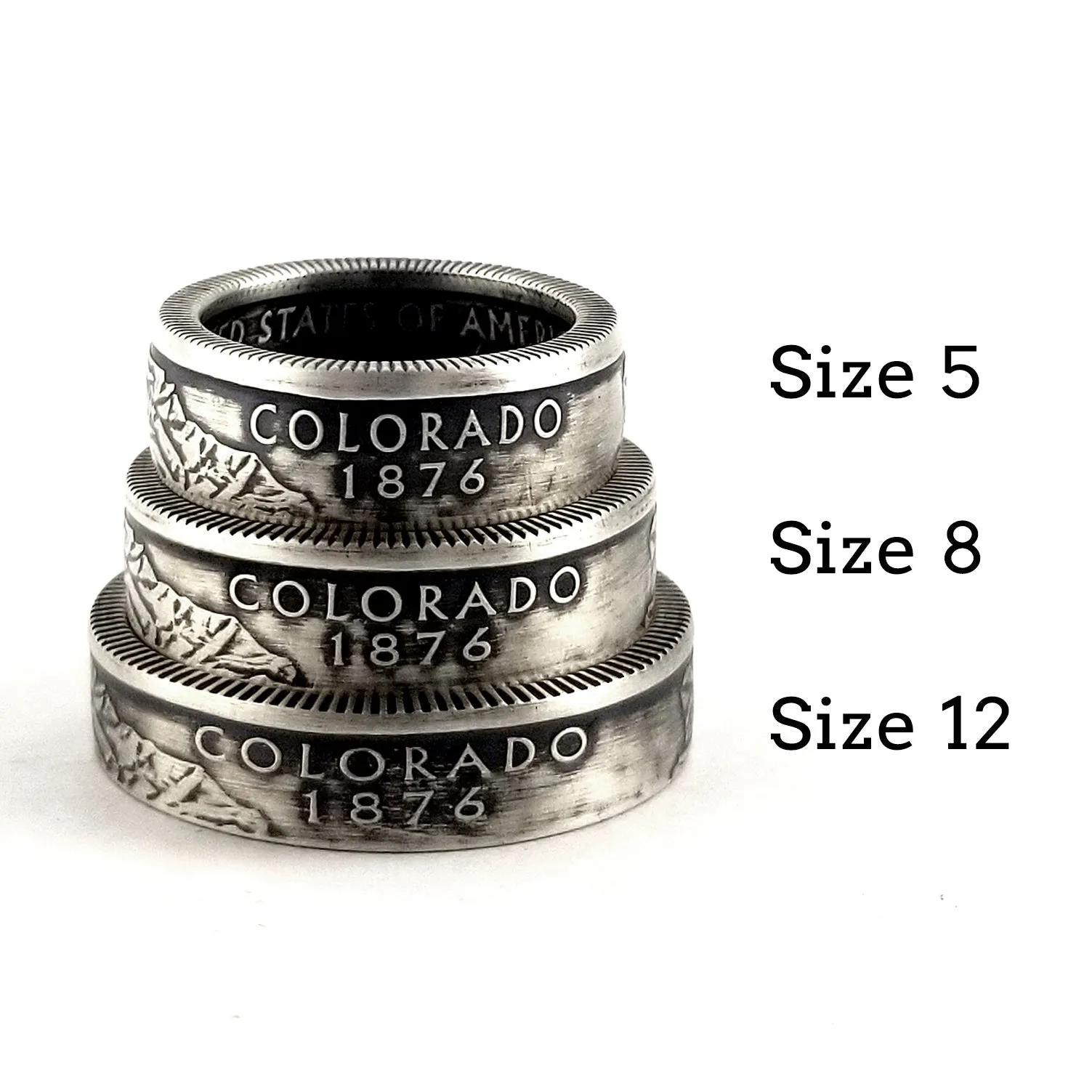 90% Silver Idaho Quarter Ring