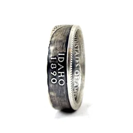 90% Silver Idaho Quarter Ring