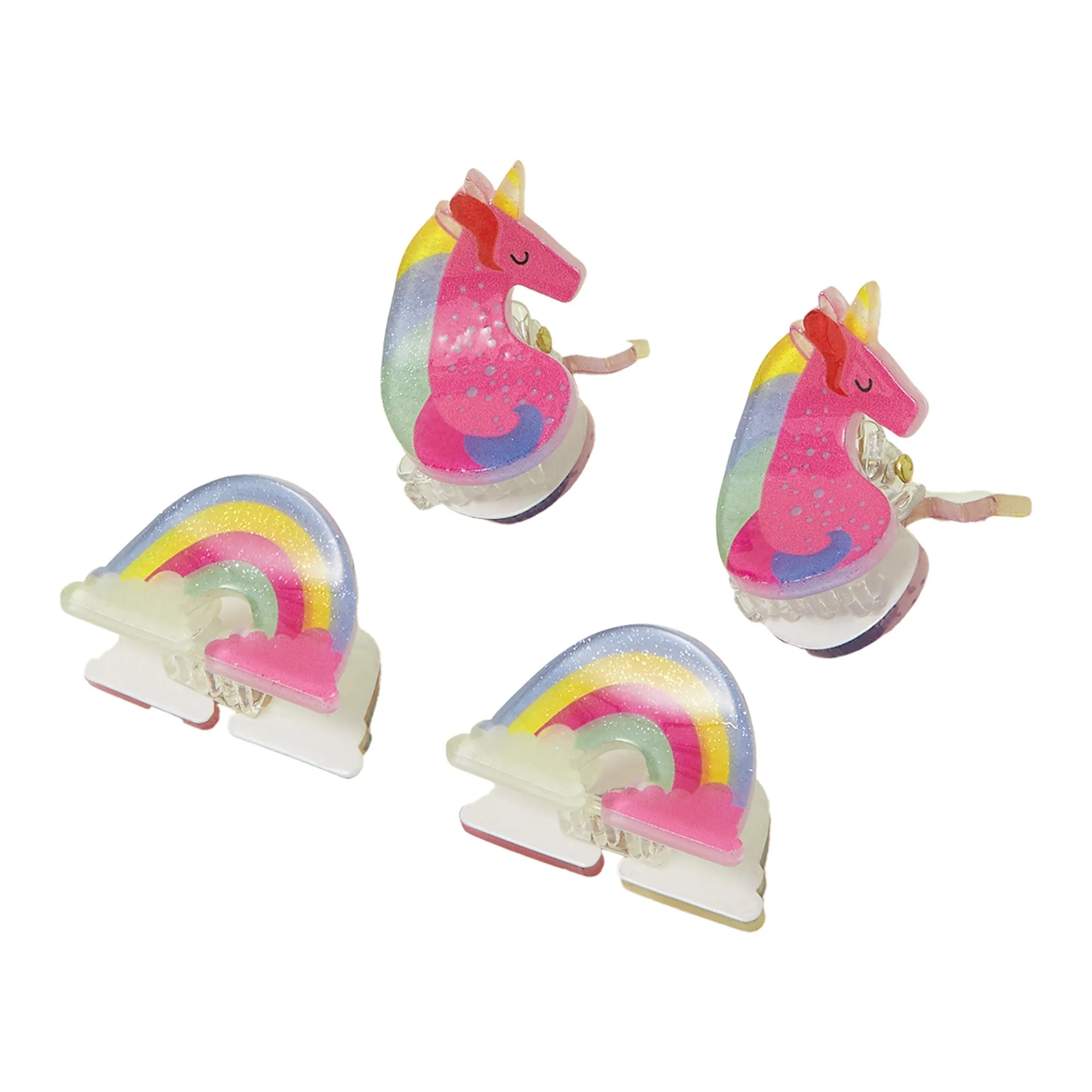 Accessorize London Girl Rainbow Claw Clips set of 4