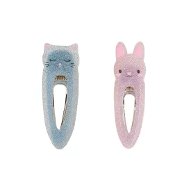 Accessorize London Girl's Resin Animal Hair Slides Set of 2