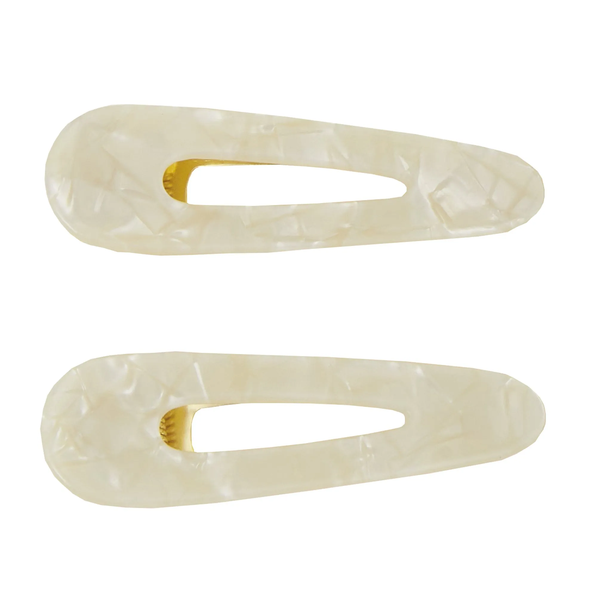 Accessorize London   Ivory Two-Pack Pearly Resin Hair Clips