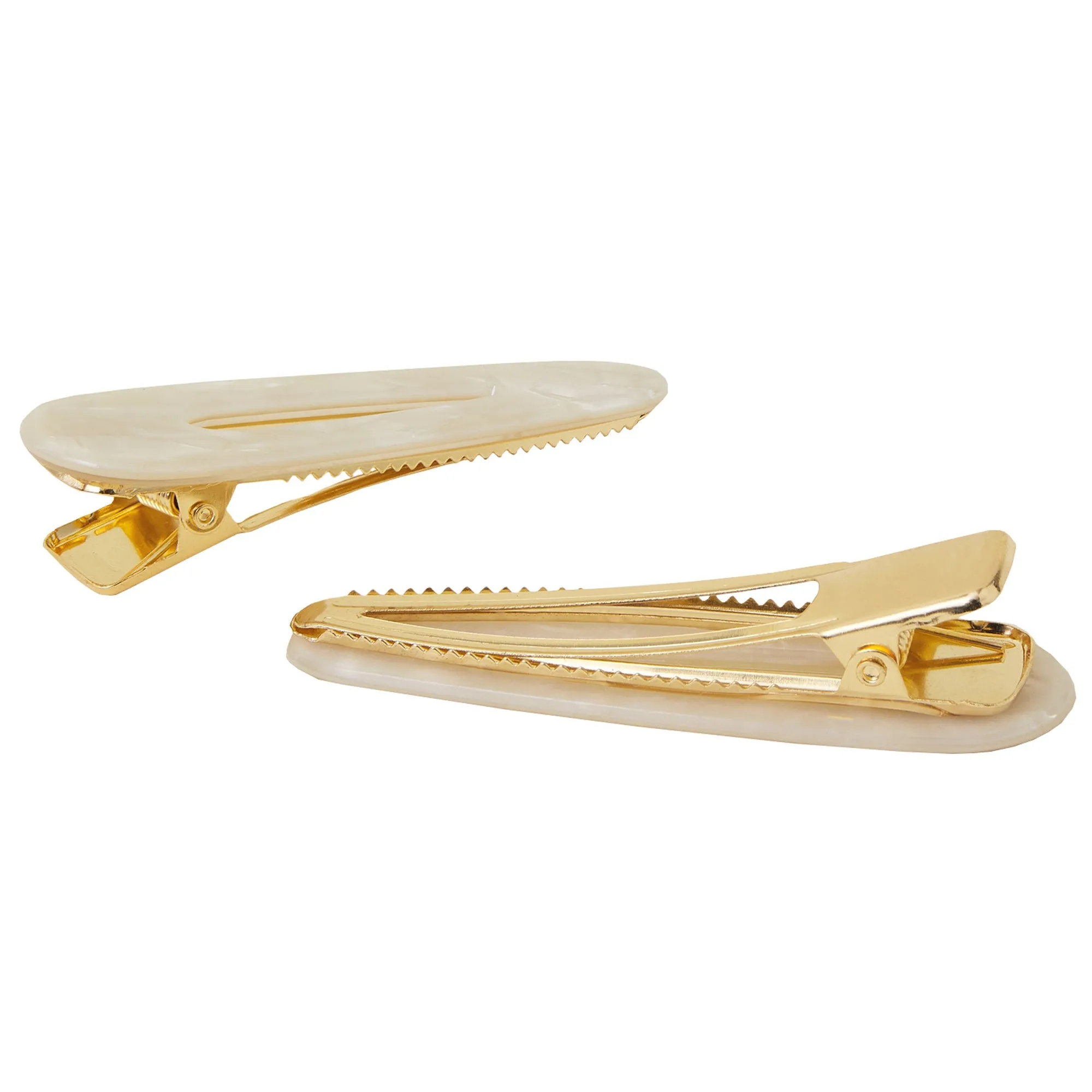 Accessorize London   Ivory Two-Pack Pearly Resin Hair Clips