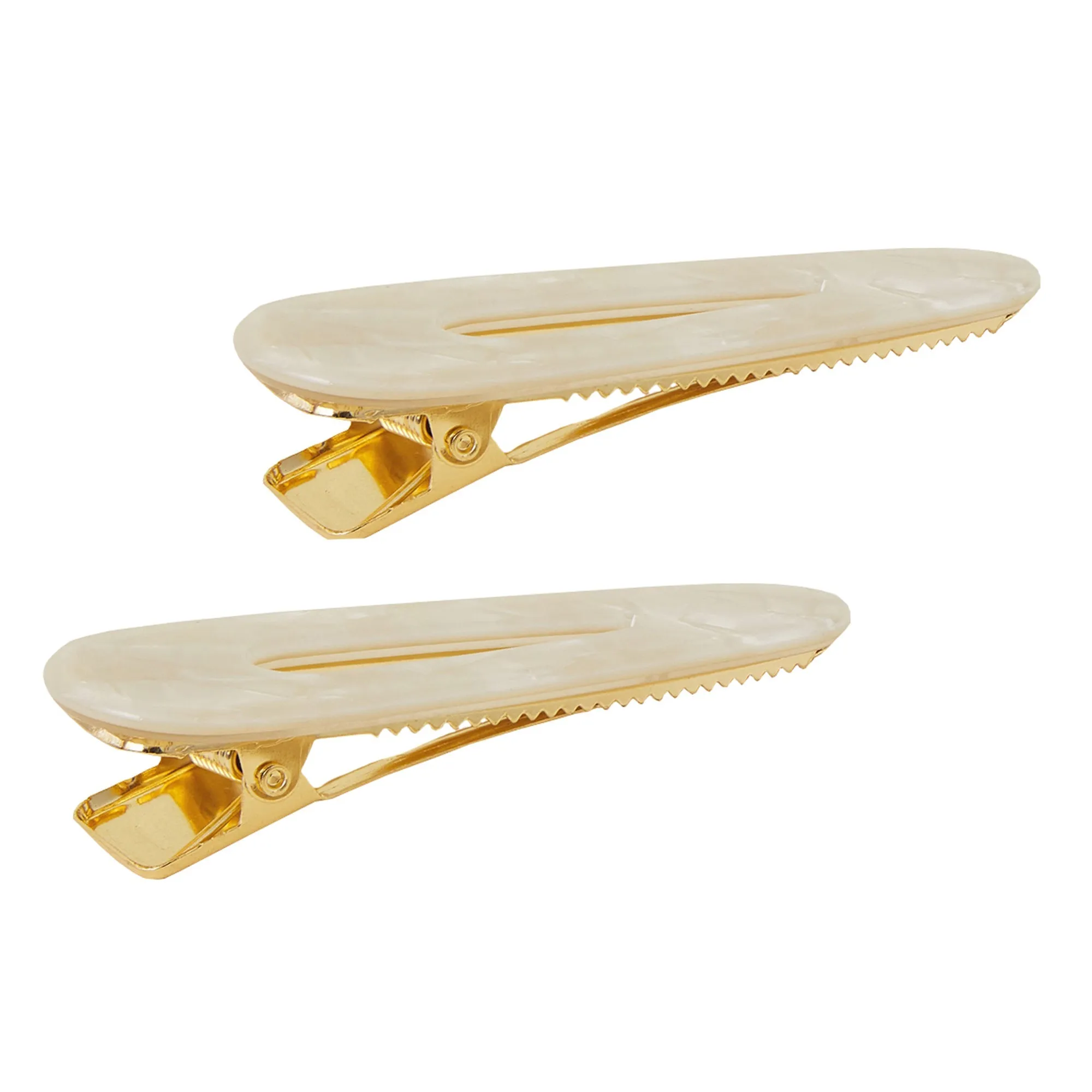 Accessorize London   Ivory Two-Pack Pearly Resin Hair Clips