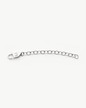 Sterling Silver Adjustable Chain Necklace Extender with Customizable Length.