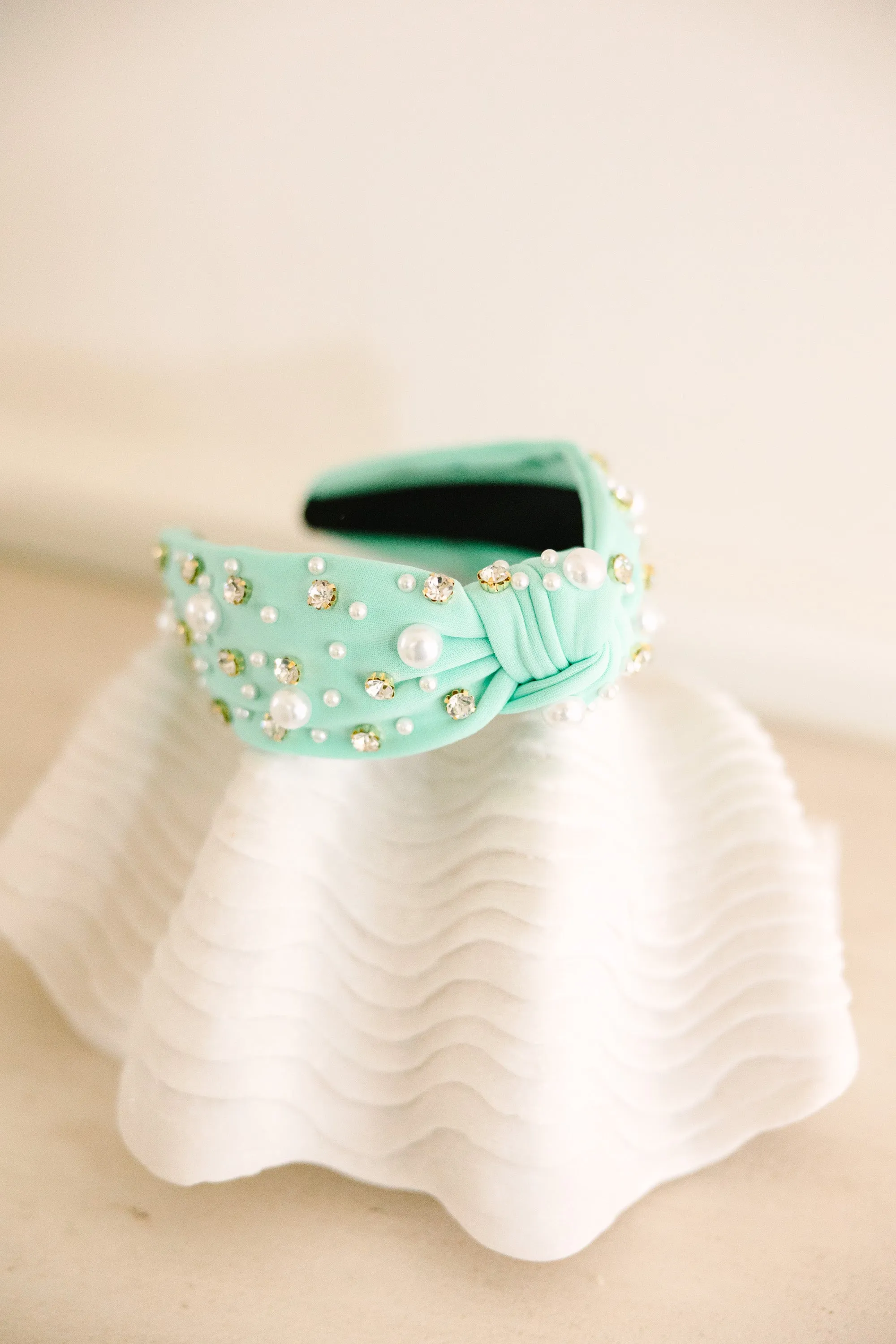 All Instinct Mint Green Embellised Headband