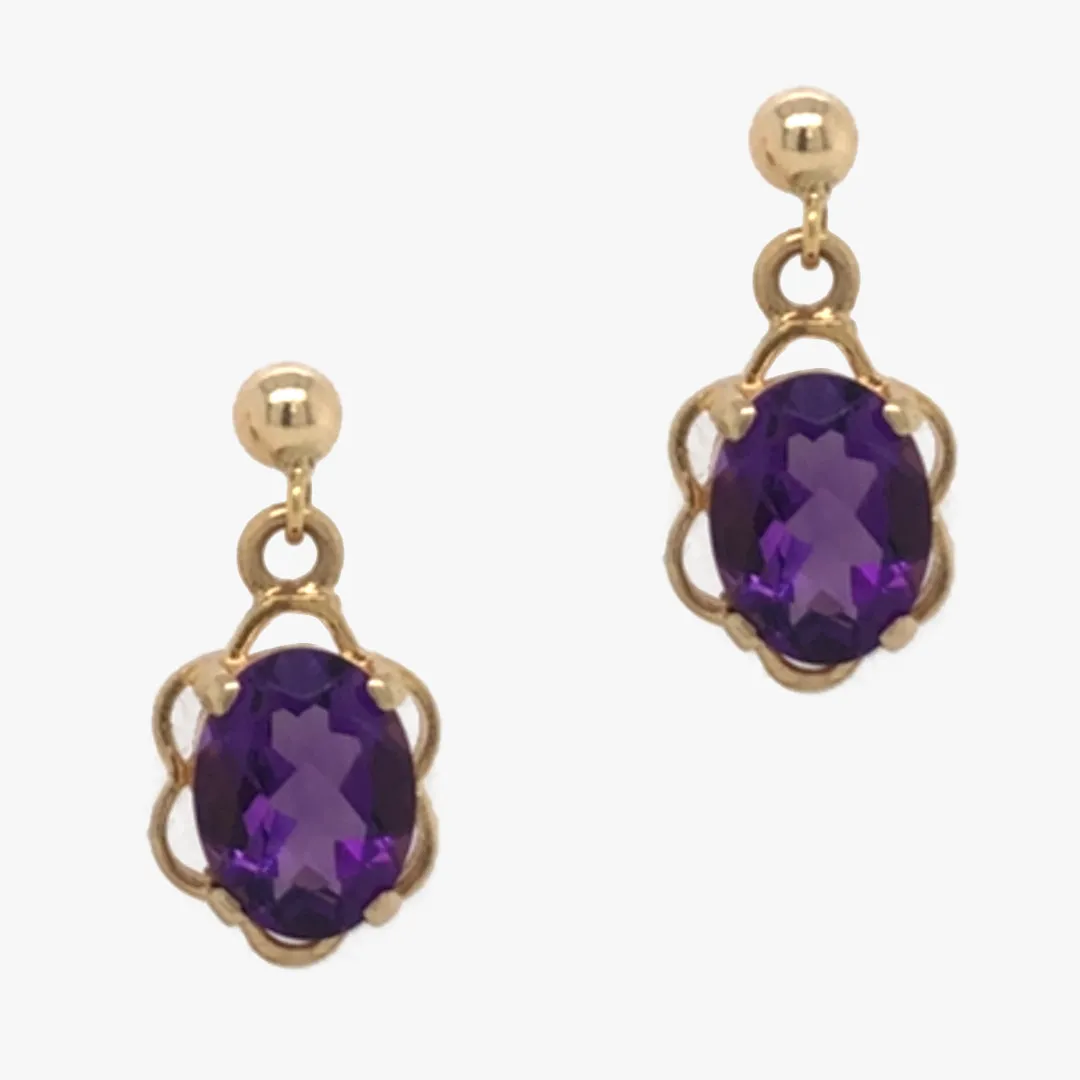 Amethyst Drop Earrings