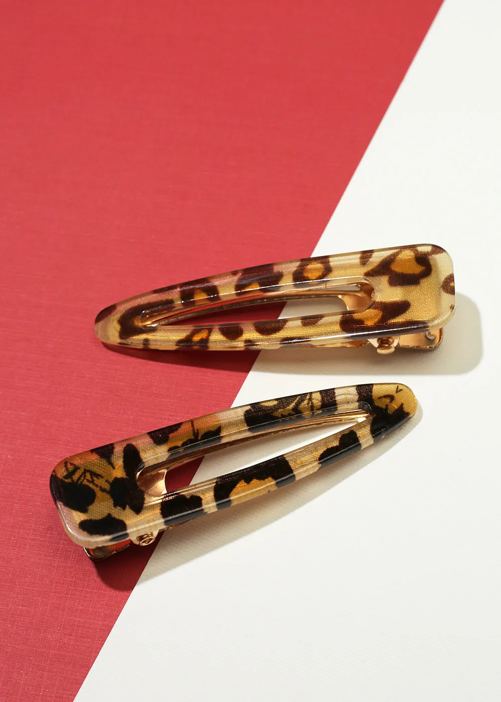 Animal Print Hair Clips