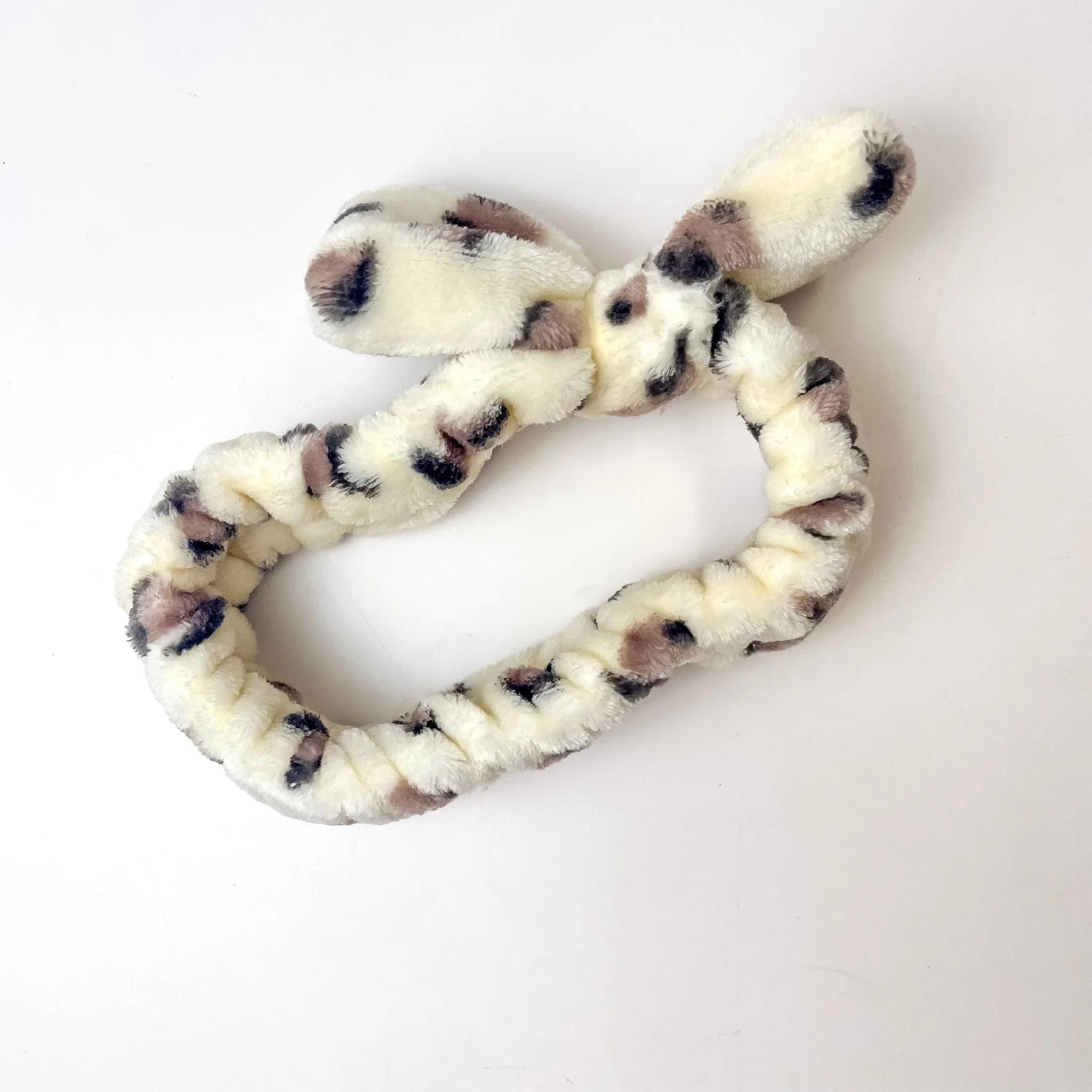 Animal Print Plush Bow Headbands