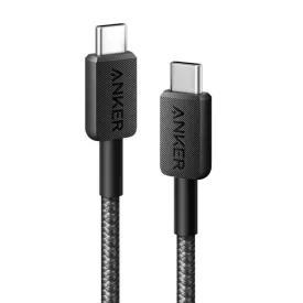 Anker 322 PowerLine USB C to USB C Braided 3ft/0.9m 60W Cable A81F5