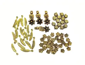 Antique Golden Charms & Beads Combo