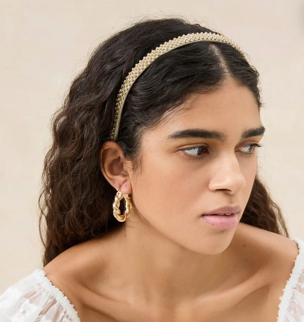 Anya Gold/Hay Skinny Headband Set