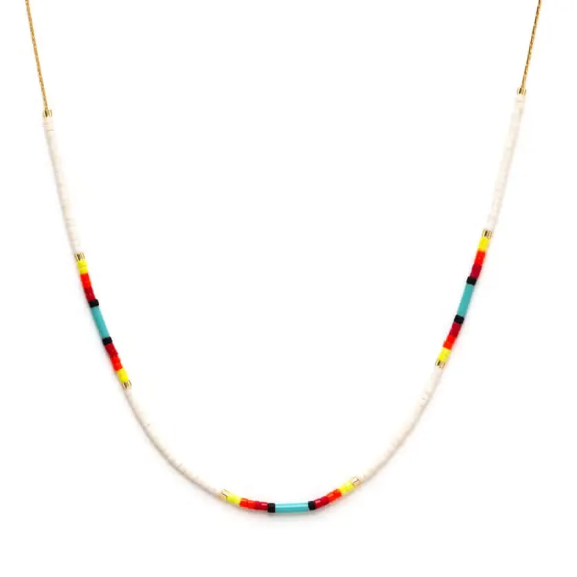 Asymmetrical Seed Bead Necklaces by Amano Studio