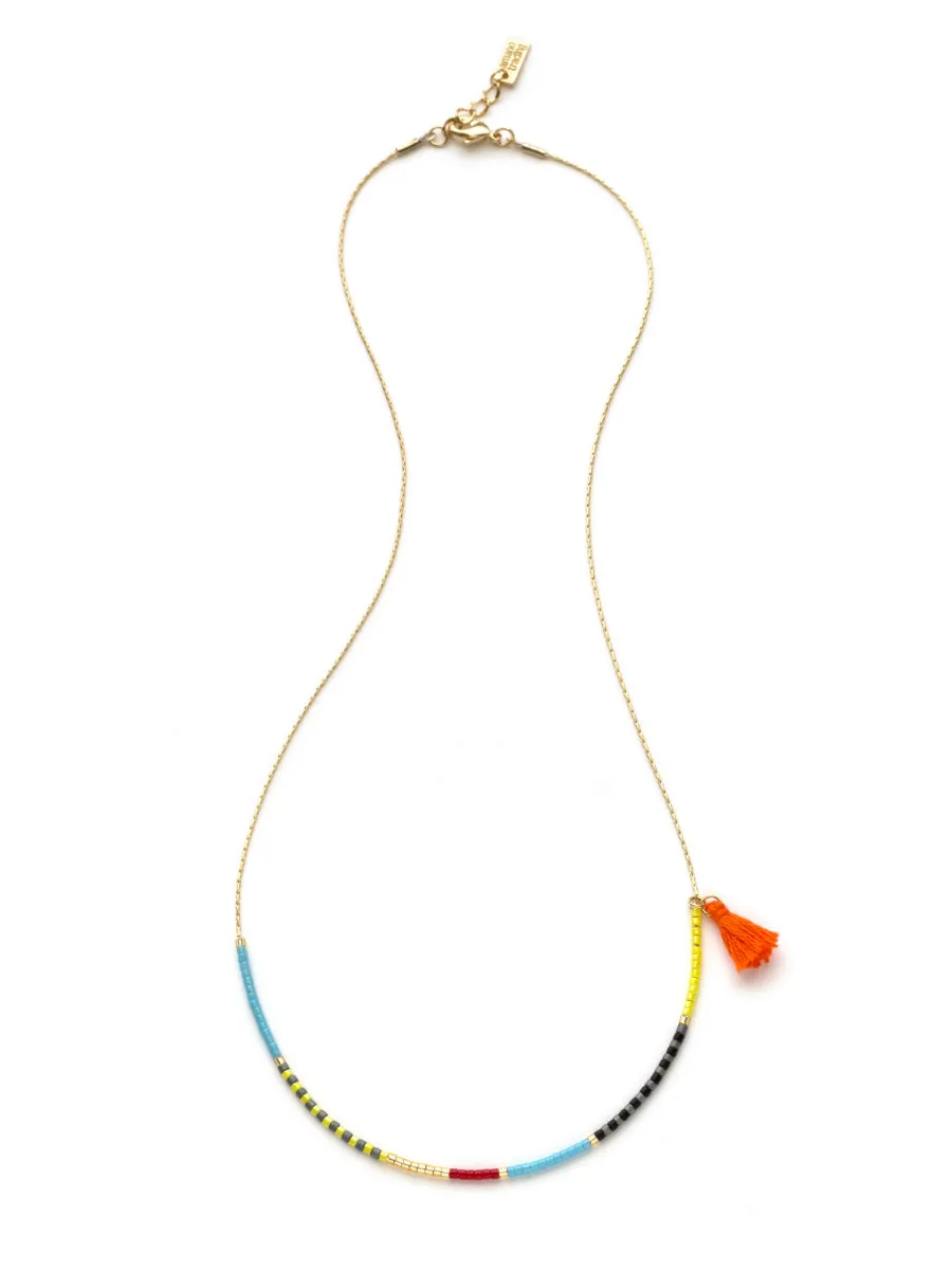 Asymmetrical Seed Bead Necklaces by Amano Studio