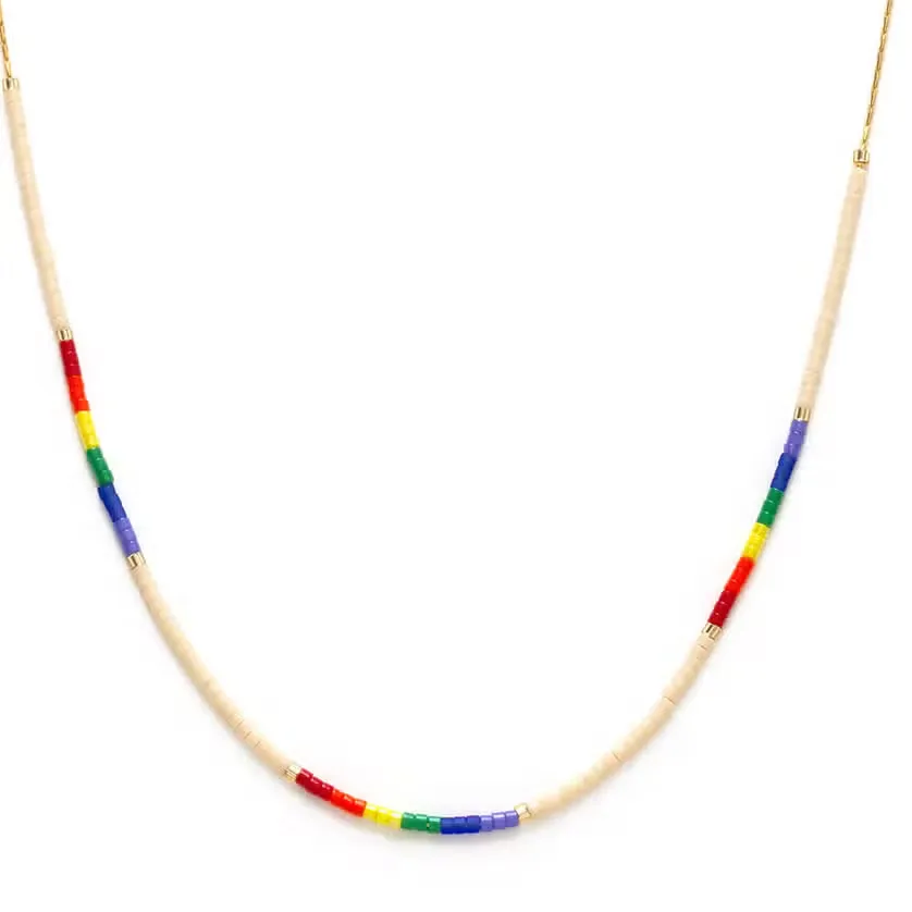 Asymmetrical Seed Bead Necklaces by Amano Studio