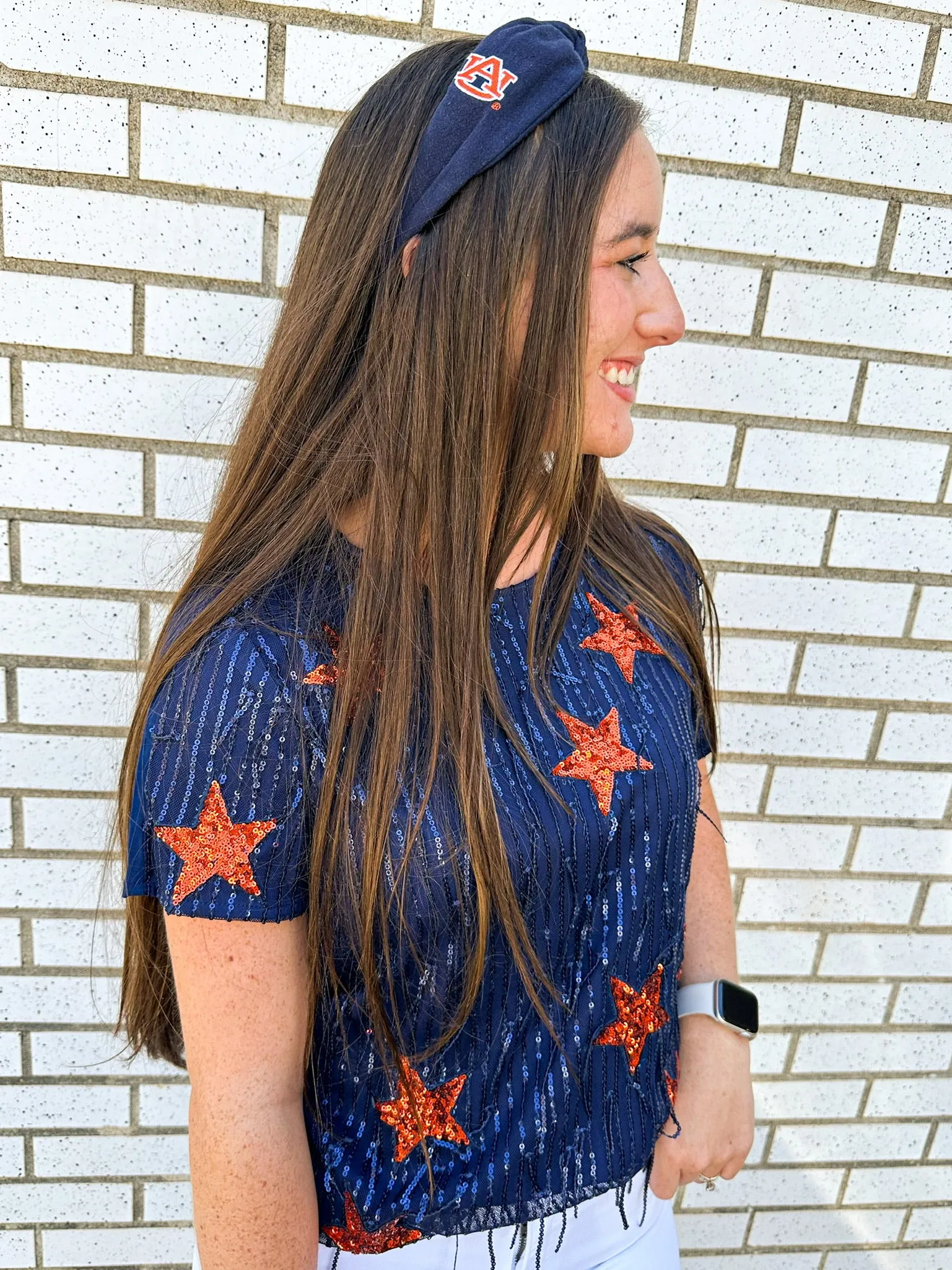 AUBURN COLLEGIATE KNOTTED NAVY HEADBAND