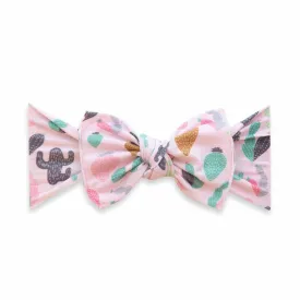 Baby Bling Bows PRINTED KNOT--PINK DESERT