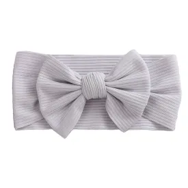 Baby Textured Single Soft Bow Knot Headband — Lilac