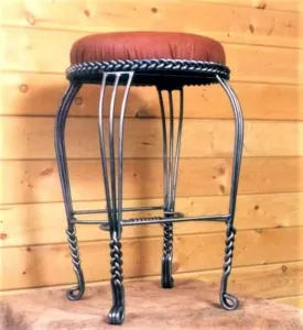 Backless Iron Bar Stool