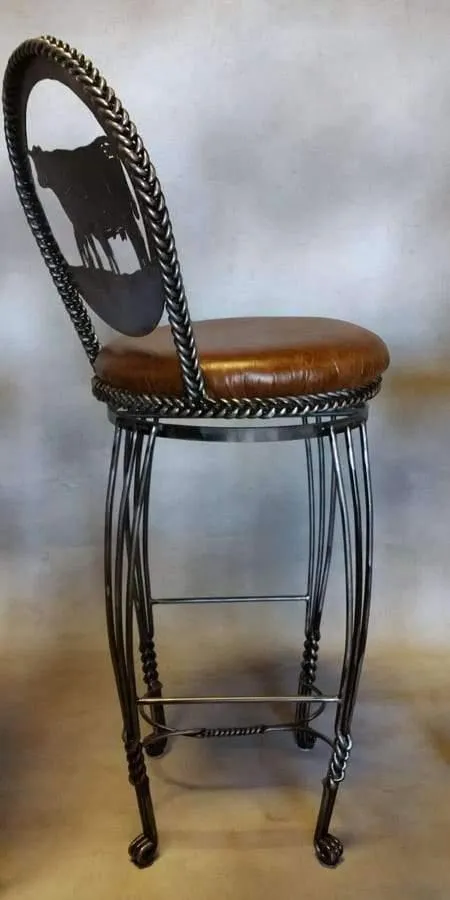 Backless Iron Bar Stool