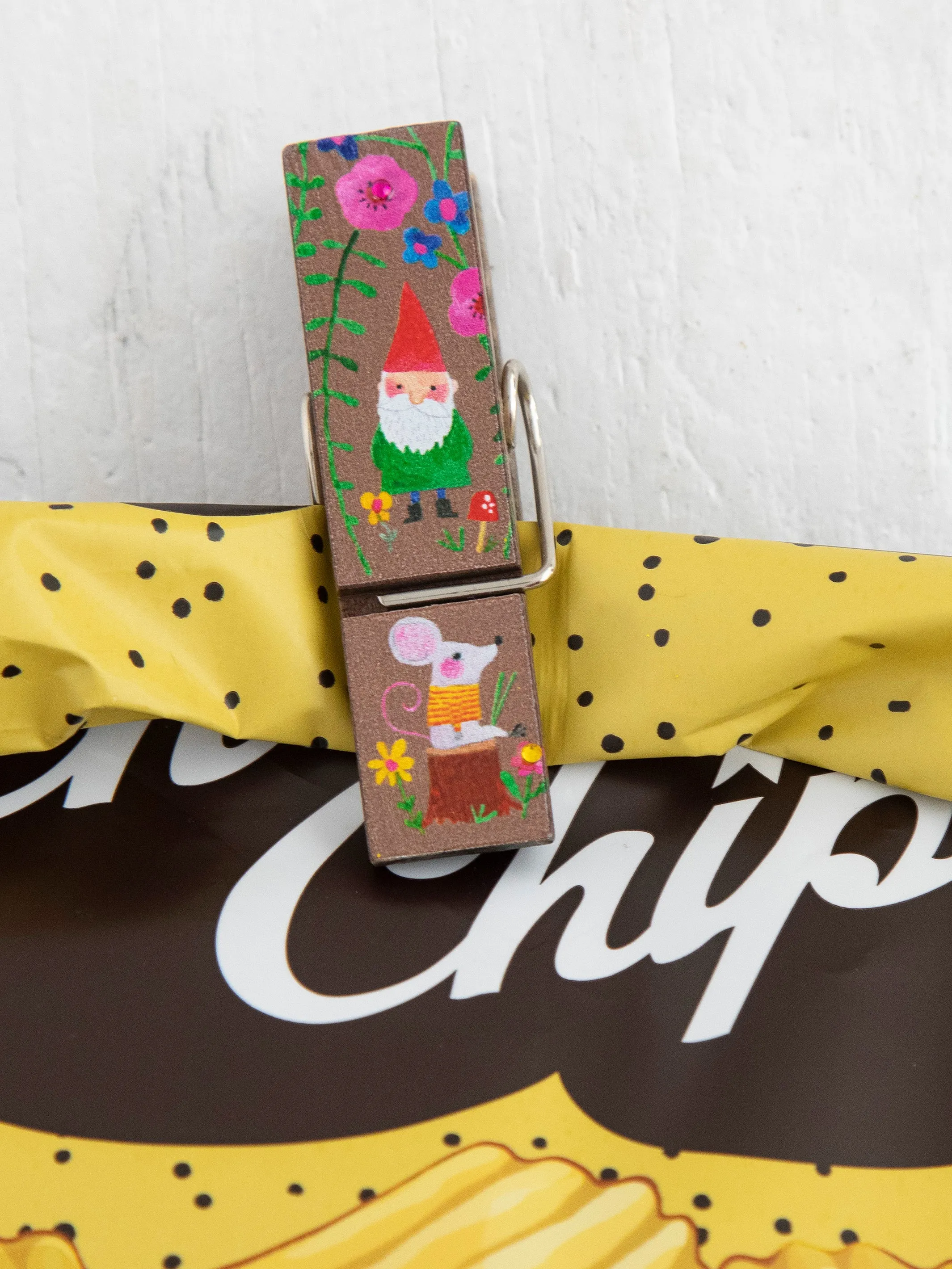 Bag Clips, Set of 4 - Gnome Sweet Gnome