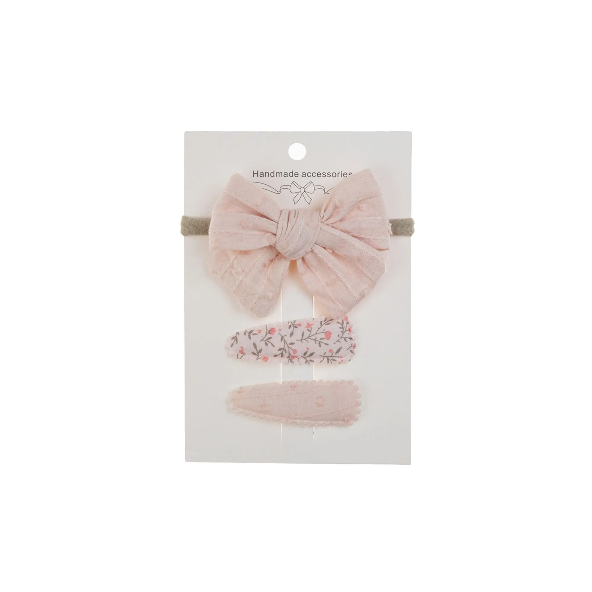 Ballerina Snap Hair Clips & Bow Set in Fairy Floss