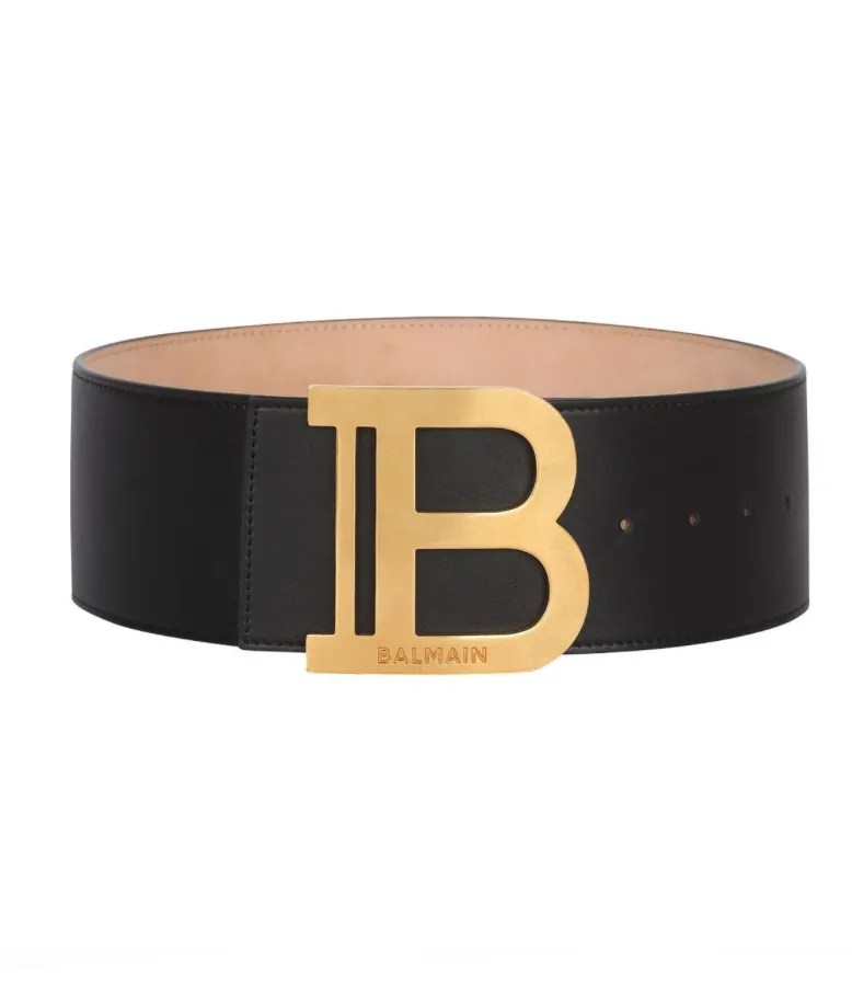 Balmain B-Belt in smooth calf leather