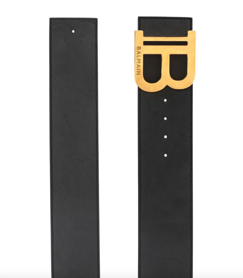 Balmain B-Belt in smooth calf leather