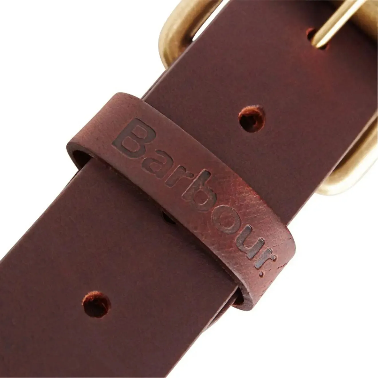 Brown Barbour Genuine Leather Matt Belt - Stylish Mens Accessories