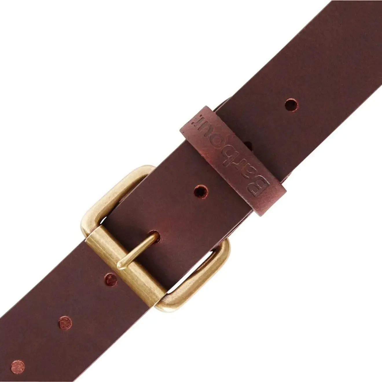 Brown Barbour Genuine Leather Matt Belt - Stylish Mens Accessories