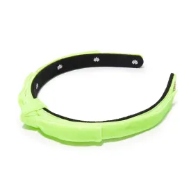 Bardot Slim Ribbon Headband ~ Neon Sunshine