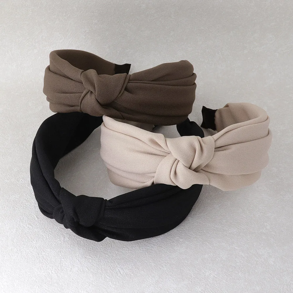 Basic Color Wide Cross Headband