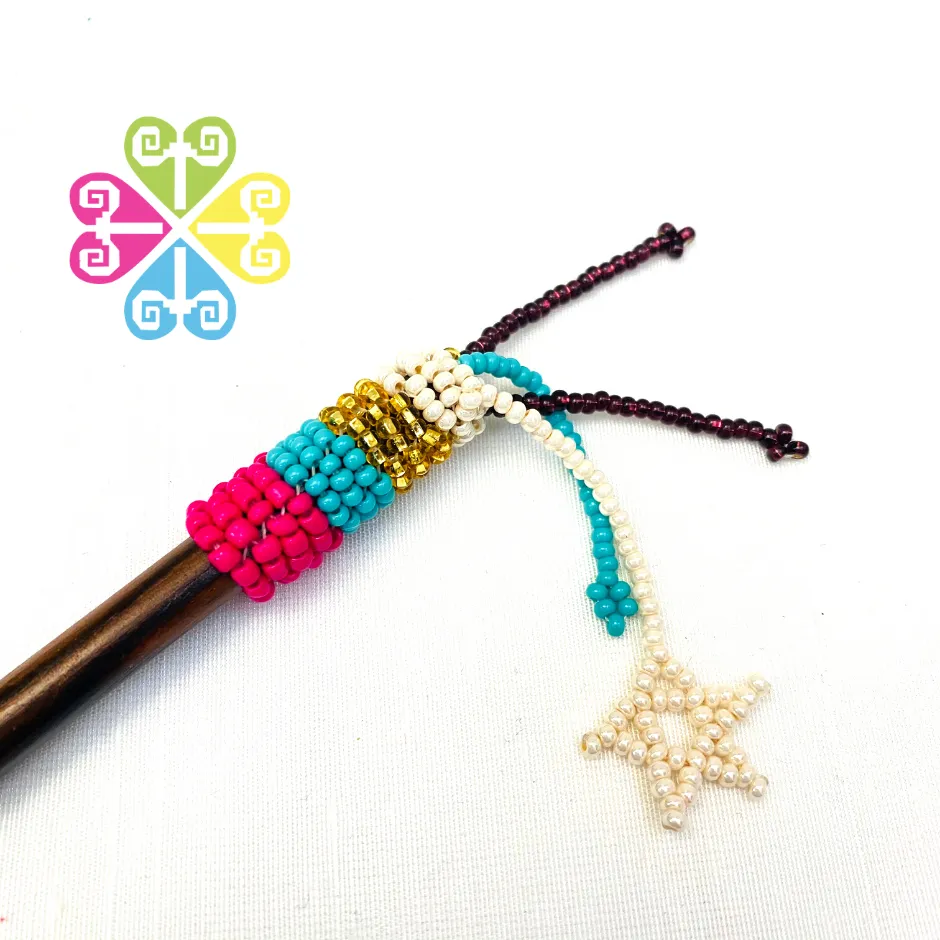 Beaded Hair Brooch