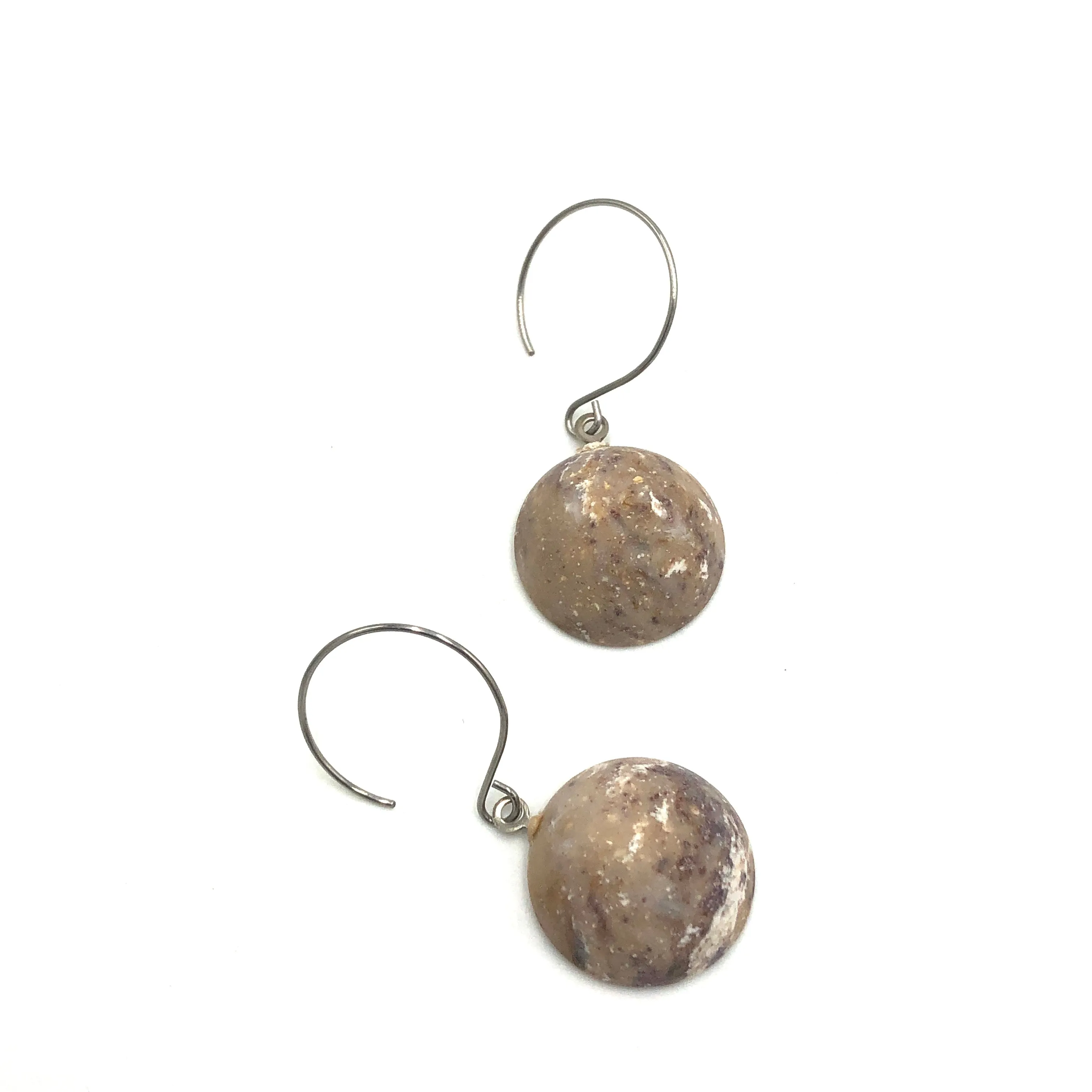 Beige Speckle Earrings *