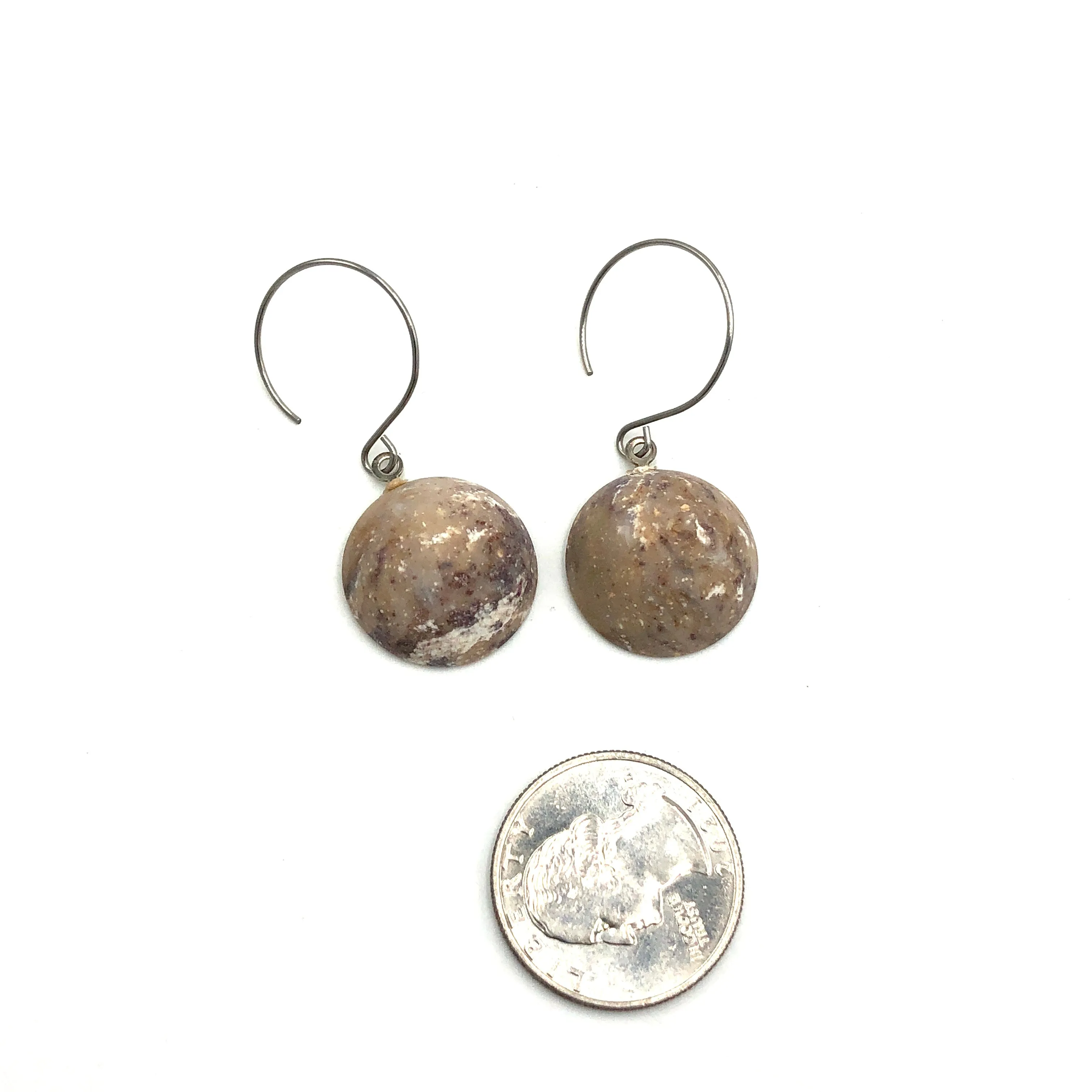 Beige Speckle Earrings *