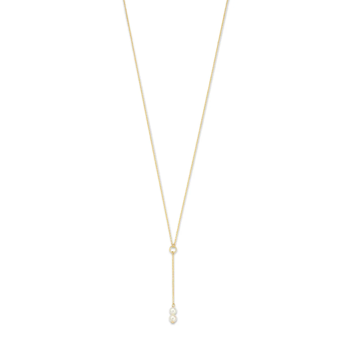 Belleville Luna 14 karat gold necklace with freshwater pearls